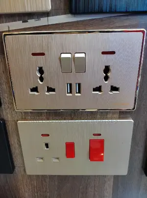 Golden USB Twin Sockets