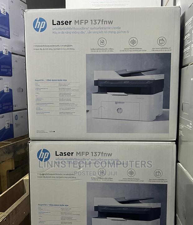 HP Laserjet MFP 137fnw Mono Multifunction Wireless Printer - main view