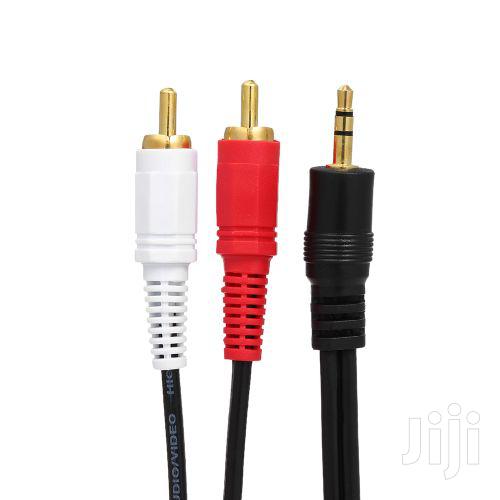 Generic 1.5 Meter RCA Audio Cable 3.5mm Male to 2 RCA