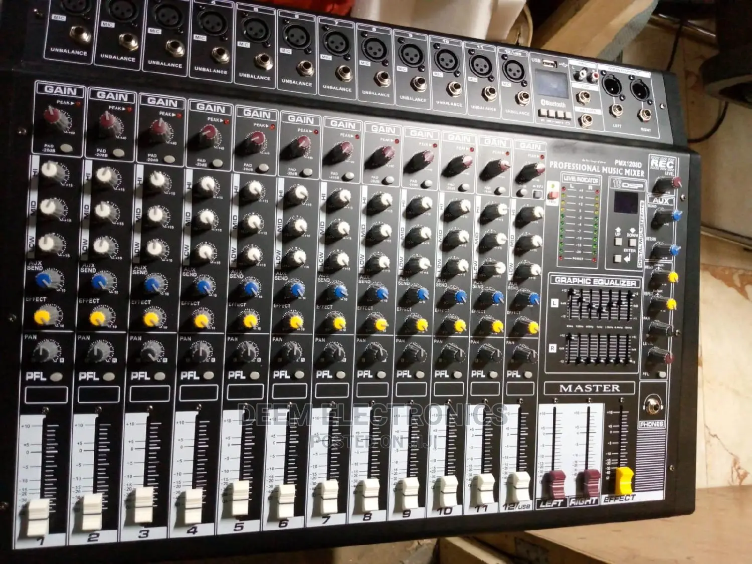 Powered Mixer 12channels, PMX 12