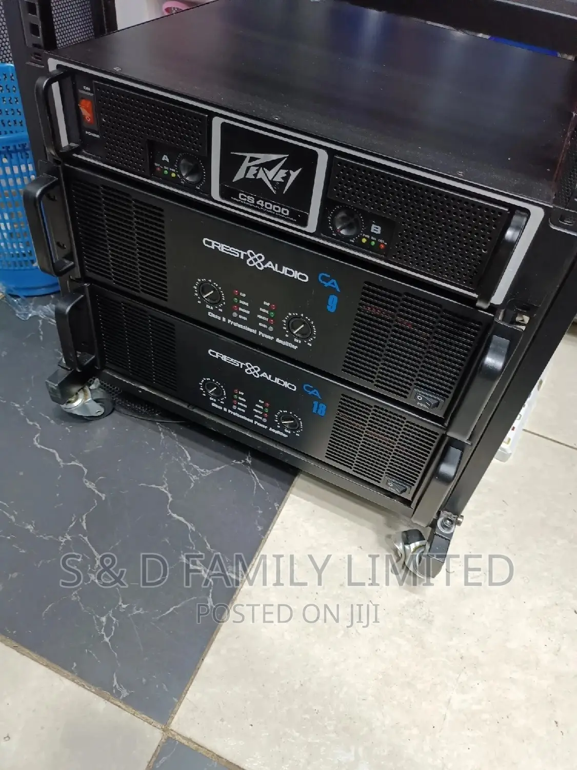 Power Amplifiers Set Peavey 4000, Crest Audio 9 CA18