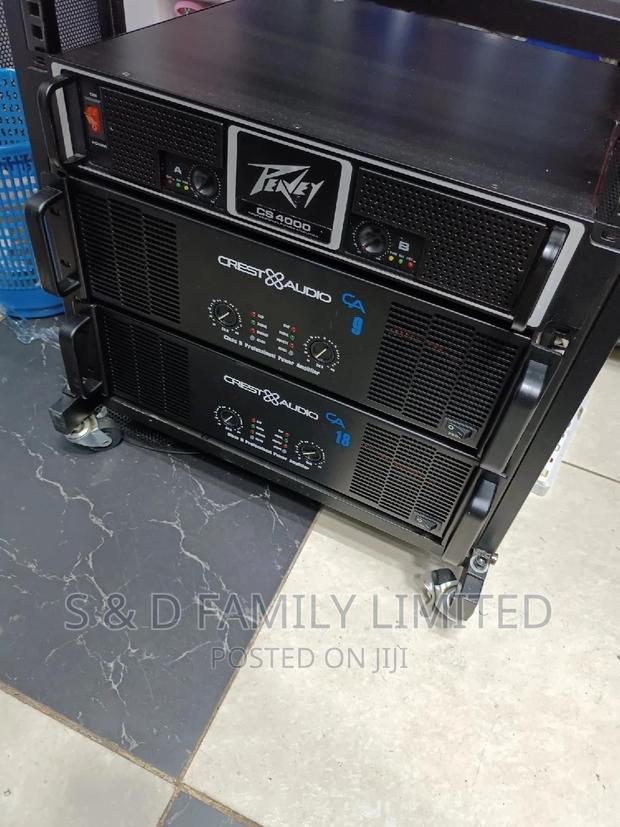 Power Amplifiers Set Peavey 4000, Crest Audio 9 CA18