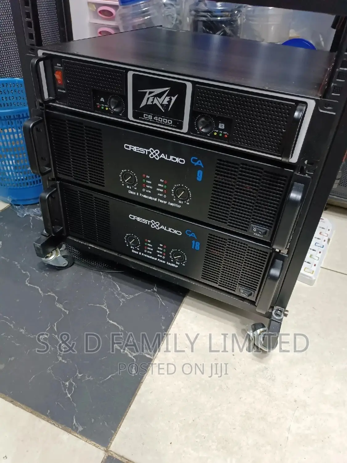 Power Amplifiers Set Peavey 4000, Crest Audio 9 CA18
