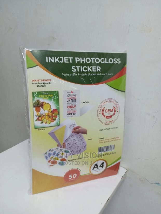 Inkjet Photogloss Sticker Paper