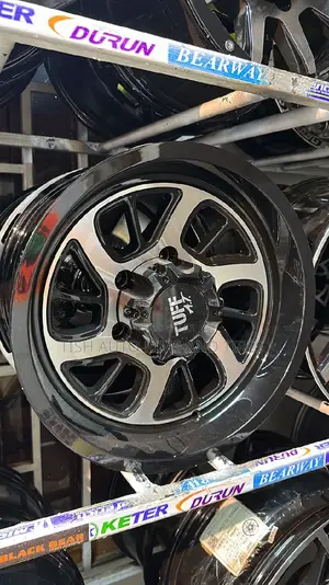 Tuff Black Silver 15 Inch Rims Offset