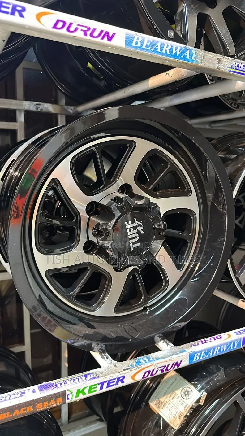 Tuff Black Silver 15 Inch Rims Offset
