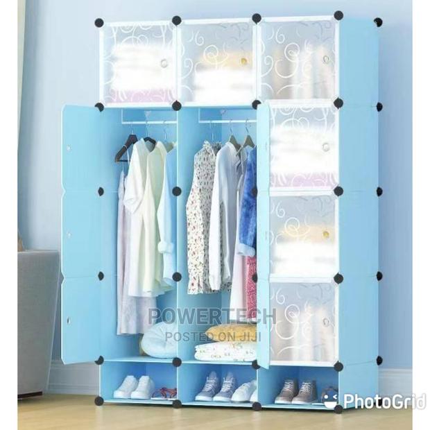Nunix Strong Portable Plastic Wardrobe
- Blue - main view