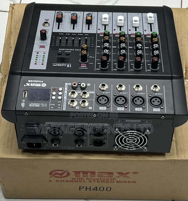 Max 4 Mixer With Power Amplifier Ph400 With USB Bluetooth - main view