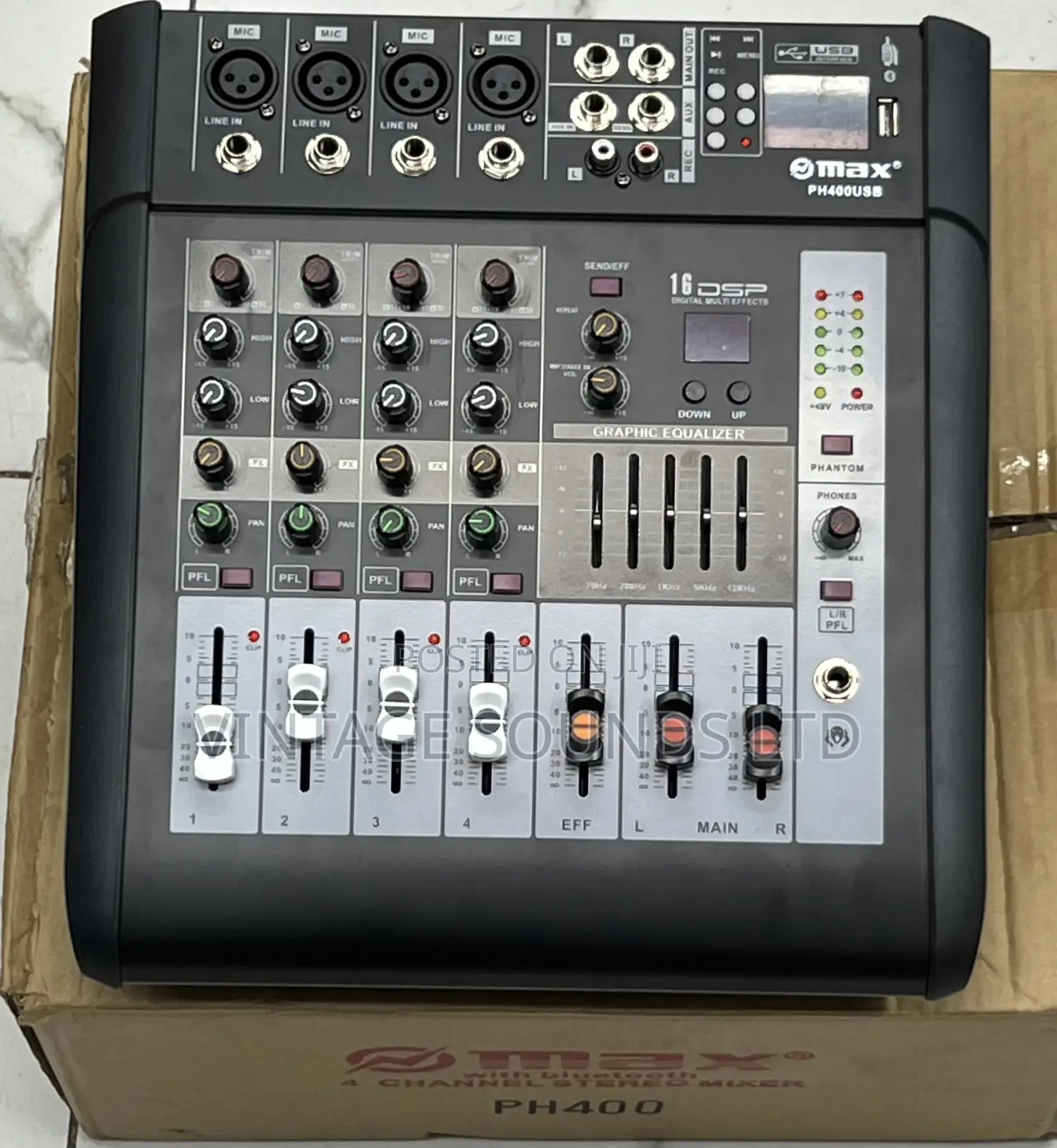 Max 4 Mixer With Power Amplifier Ph400 With USB Bluetooth