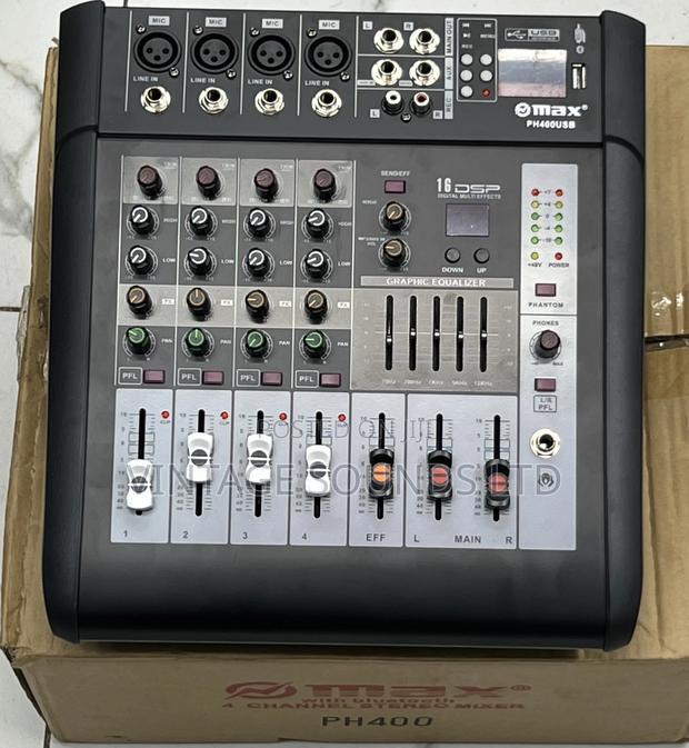 Max 4 Mixer With Power Amplifier Ph400 With USB Bluetooth - thumbnail 2