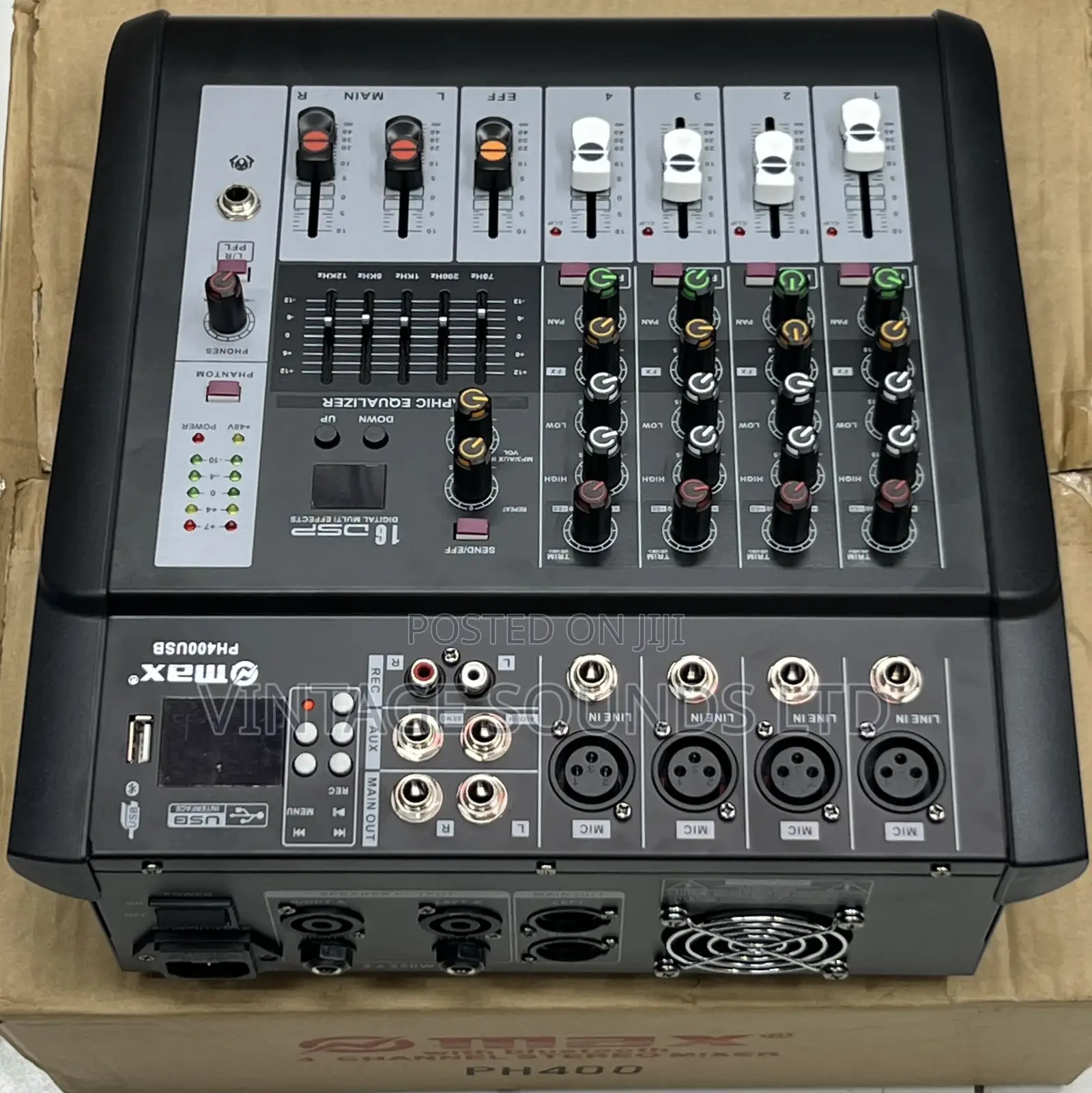Max 4 Mixer With Power Amplifier Ph400 USB Stage Mixer