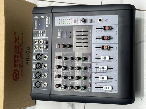 Max 4 Mixer With Power Amplifier Ph400 USB Stage Mixer - thumbnail 2