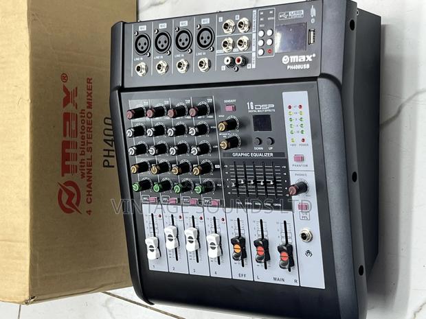 Max 4 Channel Powered Mixer With Bluetooth and Usb - thumbnail 3