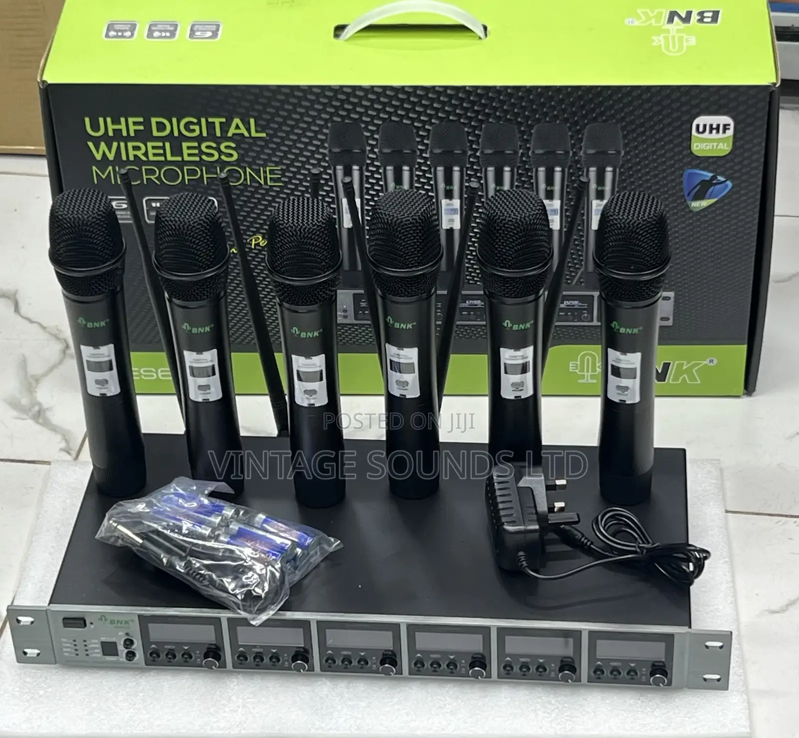 BNK ES600 6microphone Professional UHF Wireless Microphone