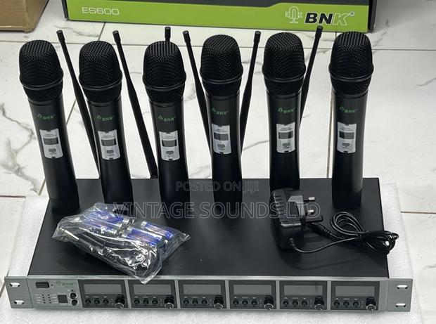 BNK ES600 Professional 6 Channels UHF Wireless Microphone - thumbnail 2