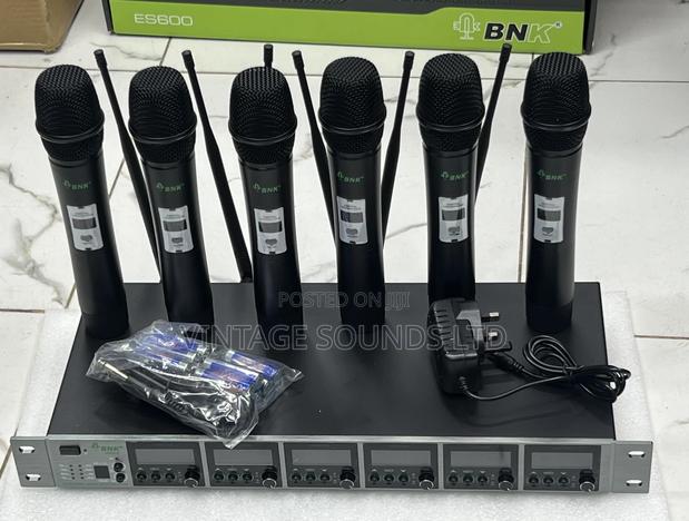BNK ES600 Professional 6 Channels UHF Wireless Microphone