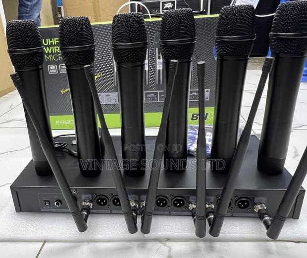BNK Professional 6 Microphones UHF Wireless Microphone ES600 - thumbnail 3