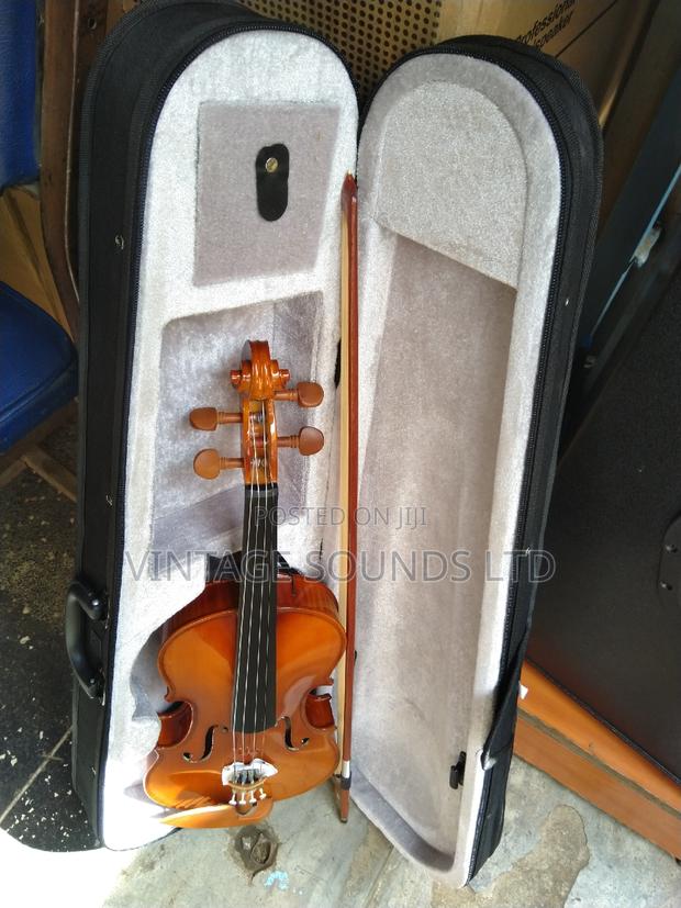 Maple Leaf Wooden Violin - main view