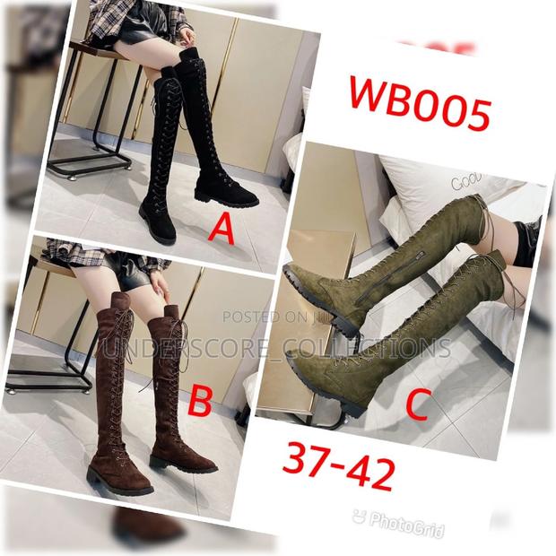 Classy Ladies Flat Long Boot Shoes - main view