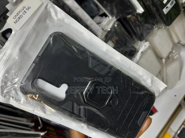 Ring Armor Tough Hybrid Case Cover Oneplus Nord CE 5G Blac