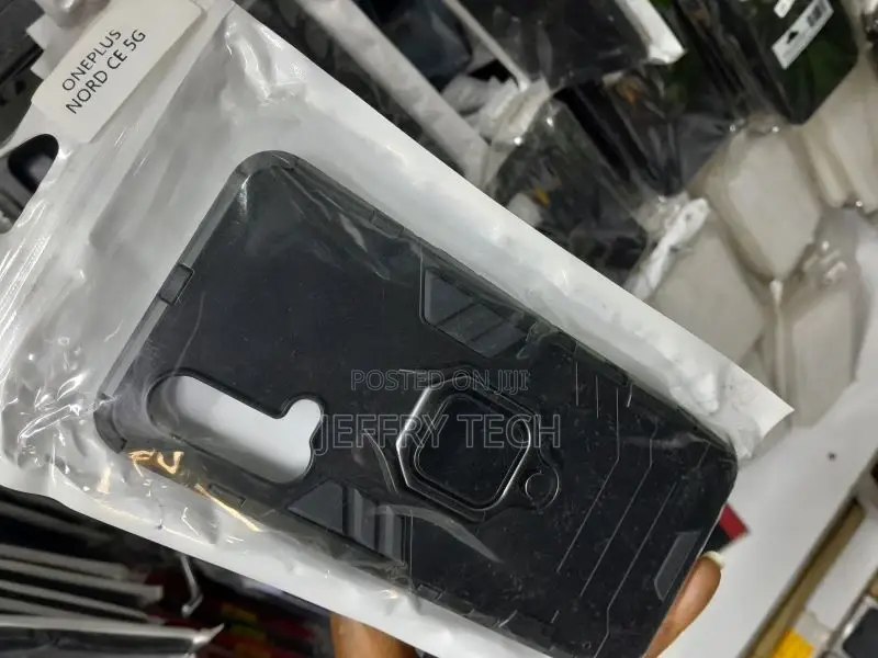 Ring Armor Tough Hybrid Case Cover Oneplus Nord CE 5G Blac
