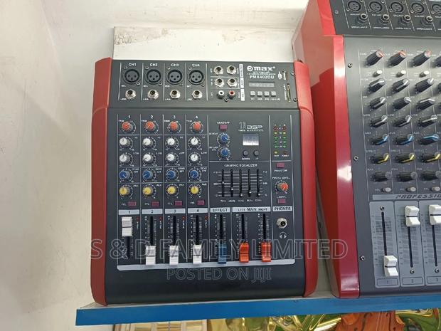 Red Omax 4 Channels Powered Mixer