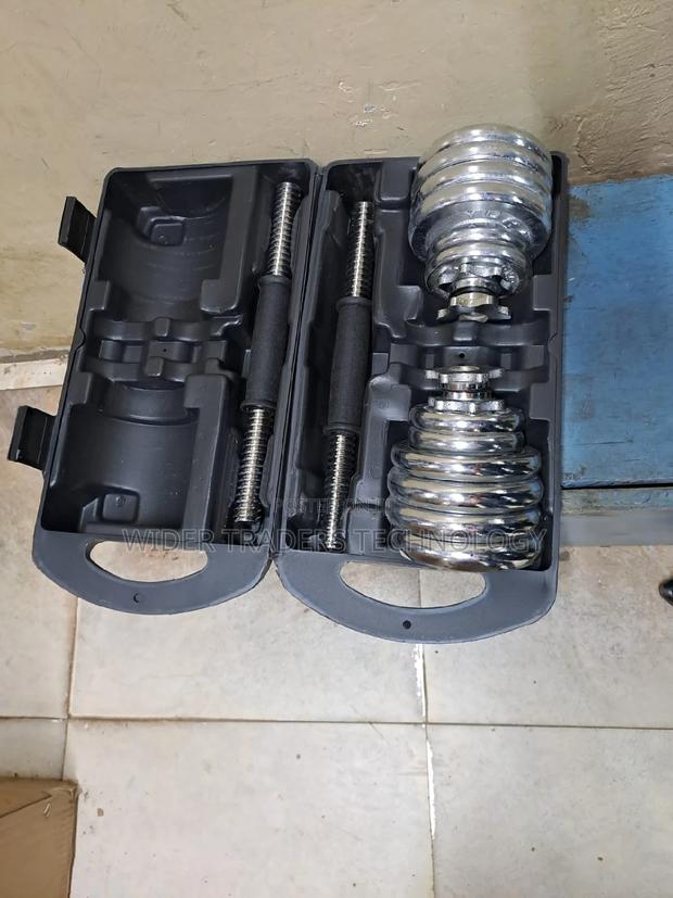 15kg Chrome Adjustable Dumbbell Set - thumbnail 2