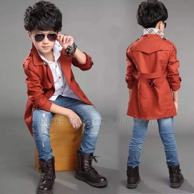 High-End Unisex Kids Trench Coats - thumbnail 4