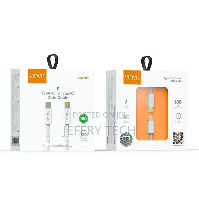 Vidvie Tybe-C to Tybe-C Data Cable, Fast Charging 100W 1.2 M