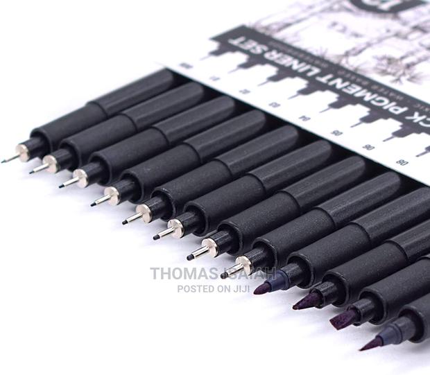 12PCS Fine Liner Ink Drafting Pens 0.03mm - 0.8mm