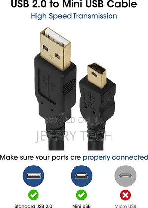 Cmple - 1.5m Mini USB Cable USB a to Mini B Data Transfer U
