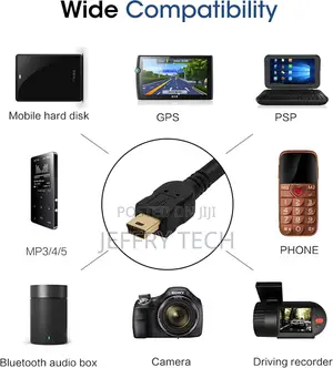 Cmple - 1.5m Mini USB Cable USB a to Mini B Data Transfer U