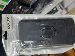 Case With Magnetic Ring Stand for Samsung Galaxy A50 - Black