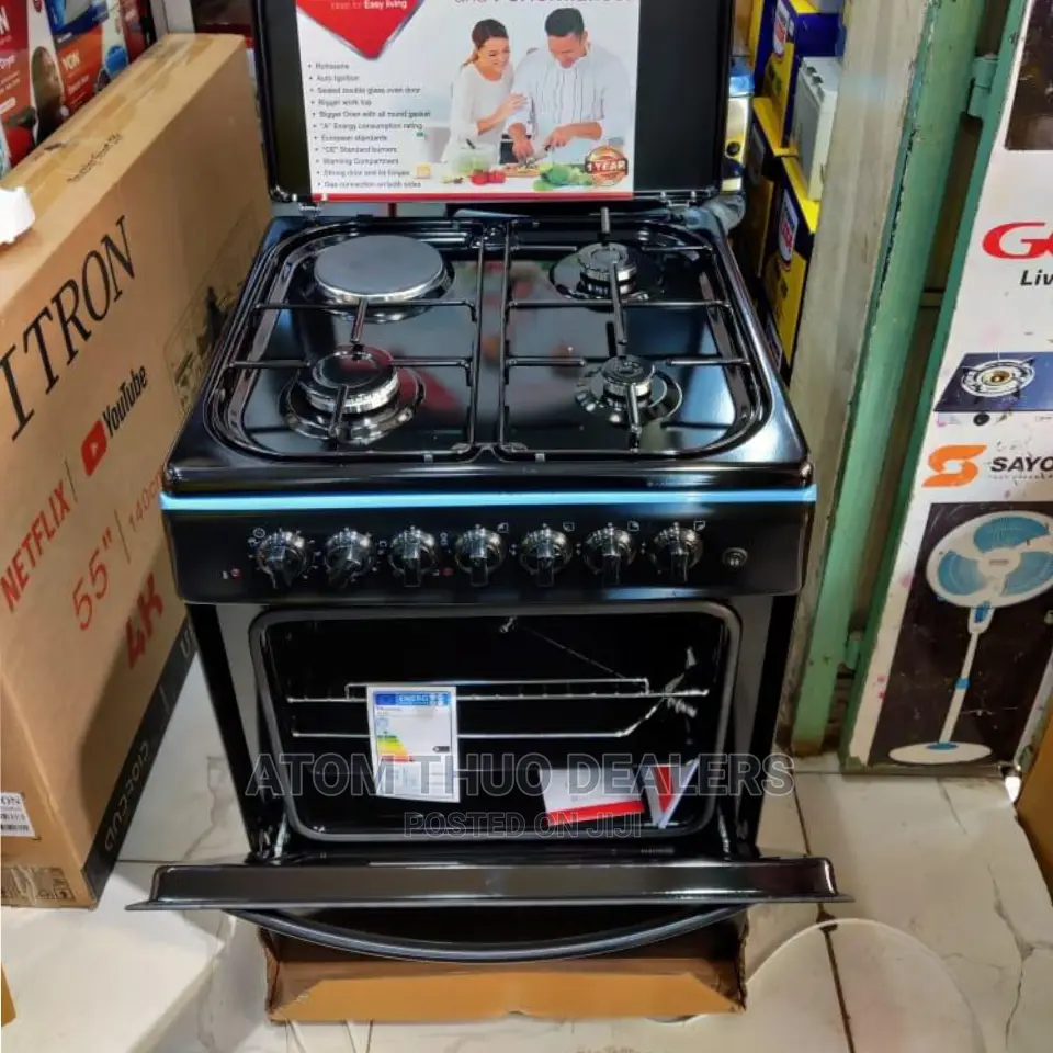 *Ramtons 60x60cm Standing Cooker 3gas 1 Electric Burners.