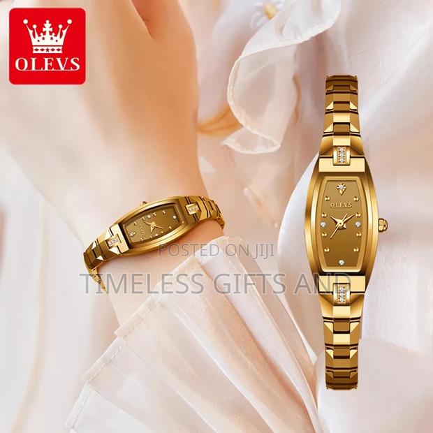 OLEVS 5501 Slim Gold Tungsten Ladies Watch