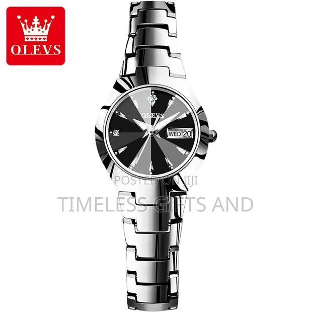 OLEVS 8697 Silver Ladies Minimalist Diamond Watch