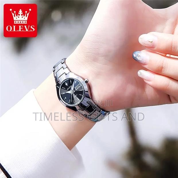OLEVS 8697 Silver Ladies Minimalist Diamond Watch - thumbnail 3