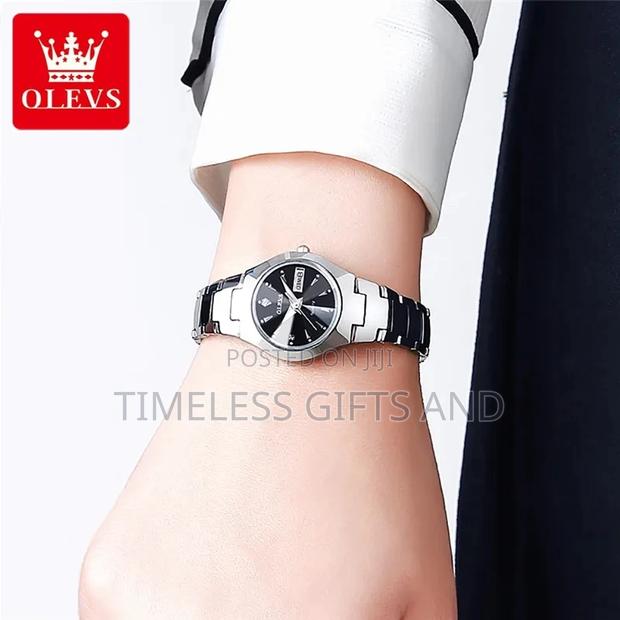 OLEVS 8697 Silver Ladies Minimalist Diamond Watch - thumbnail 2
