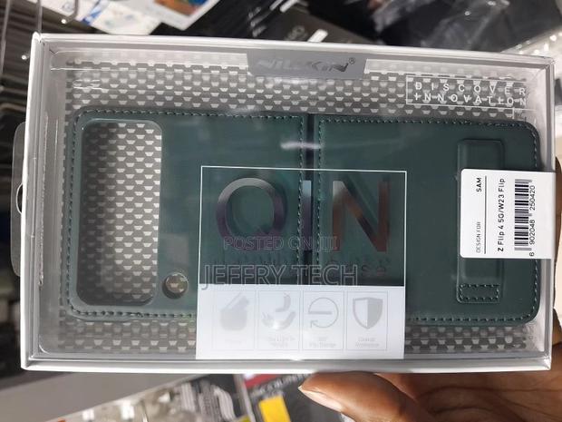 Leather Case Nillkin Qin at Samsung Galaxy Z Flip 4 Green