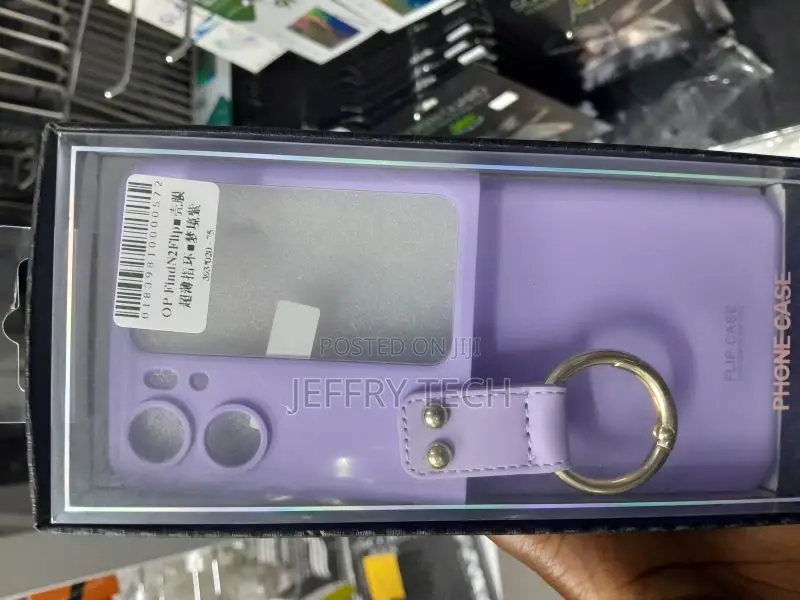 OPPO Find N2 Flip Macaron Magnetic Phone Case Ring(Purple)