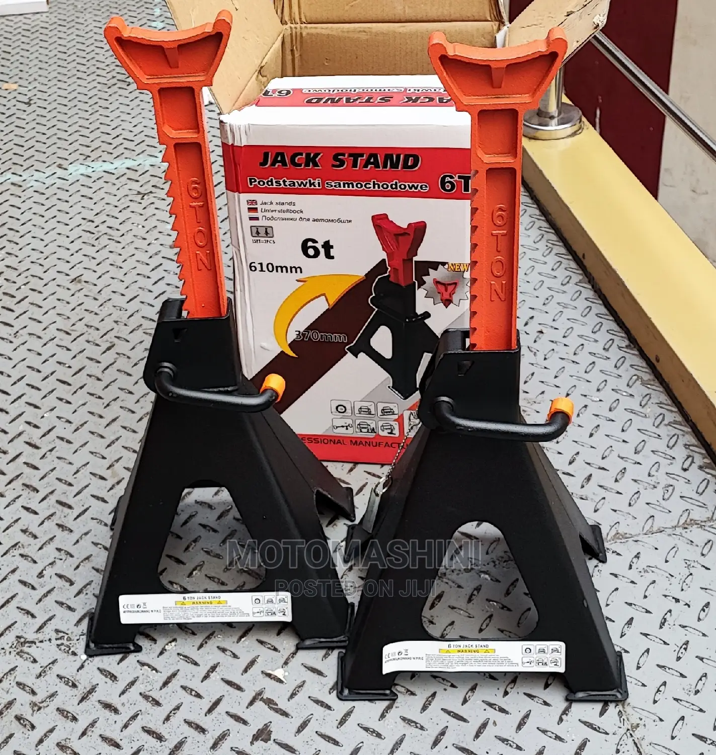 6 Ton Vehicle Jack Stands Sold as a Set of 2 Pieces New
