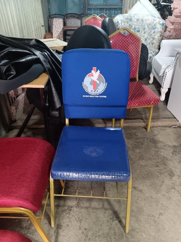 Church Chair With Logo, Blue in Colour