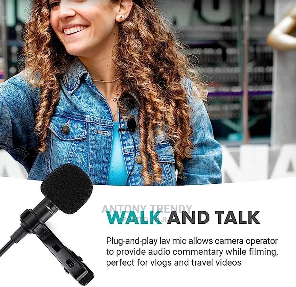 Plug-Play Wireless Lapel Lavalier Auto-Syncs Microphone