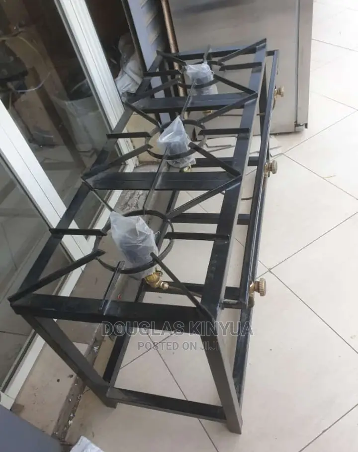 Commercial Mild Steel Gas Cooker Three Burner
