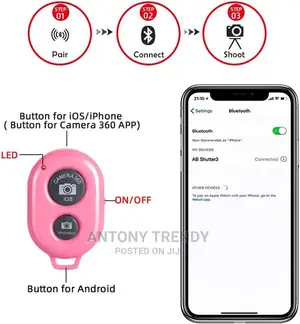 Bluetooth Remote Phone Wireless Camera Shutter Ios Android