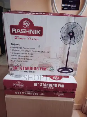 Rashnik Quality Free Standing Fan With Steel Blade 18 Inch