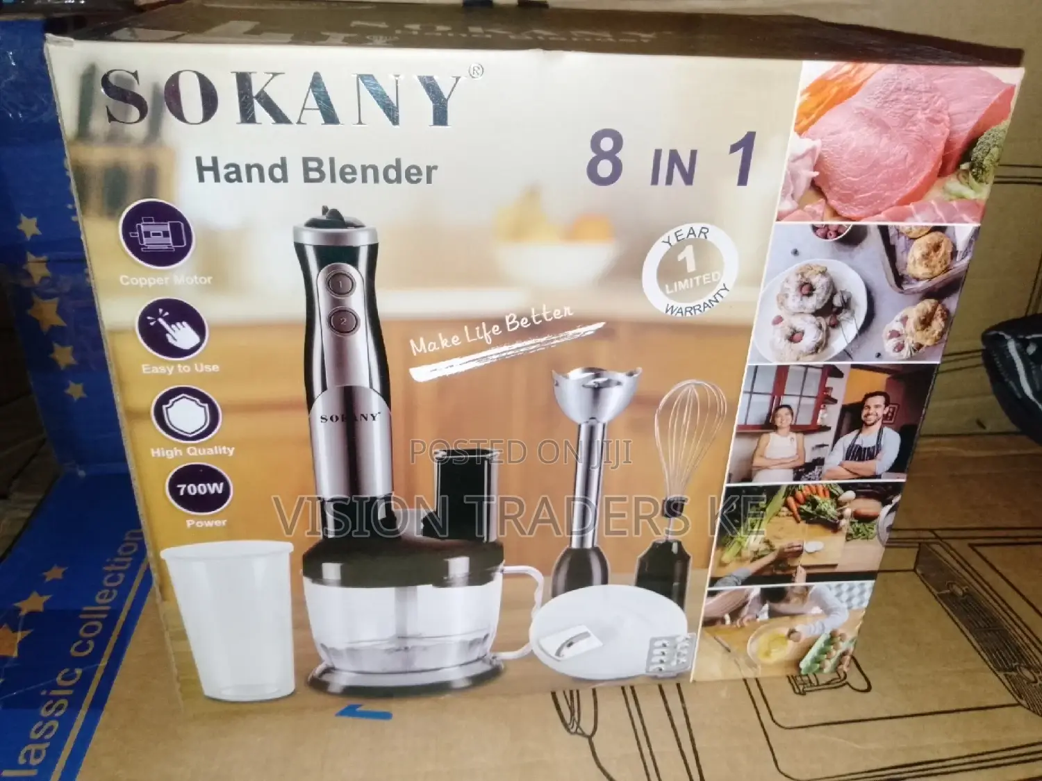 Sokany 8 in 1 Hand Blender 700W.