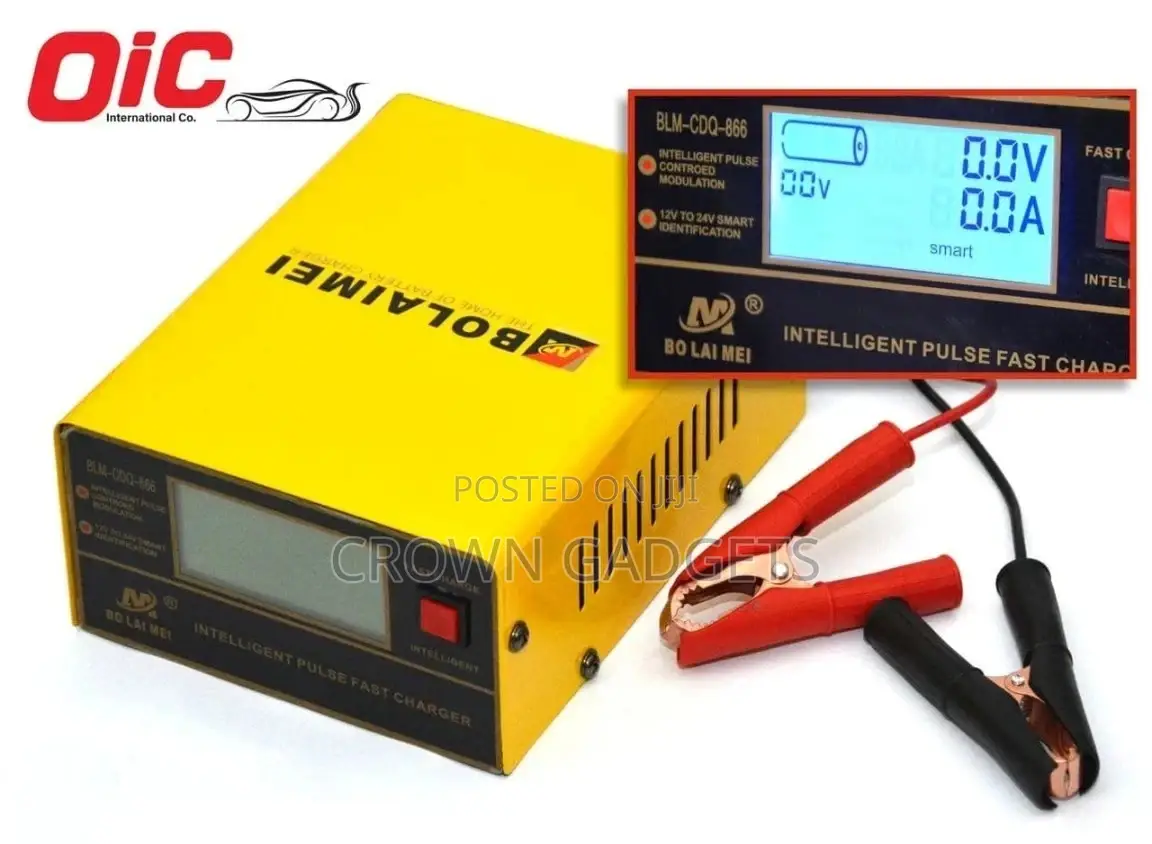 LCD Car Battery Charger 12V 24V 16volts 12A 10A Pulse Repai