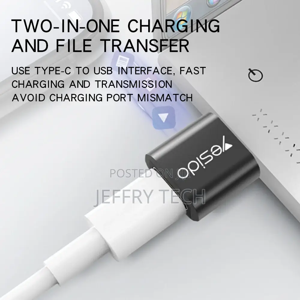 Yesido USB to Type-C OTG Adapter USB USB-C Male to USB Type-