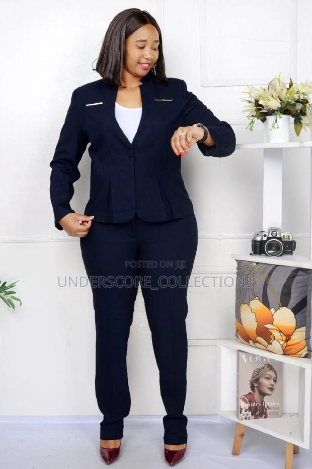 High-End Plitted Coat Ladies Trouser Suit